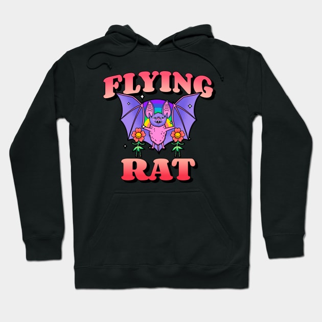 Flying Rat Hoodie by nightDwight